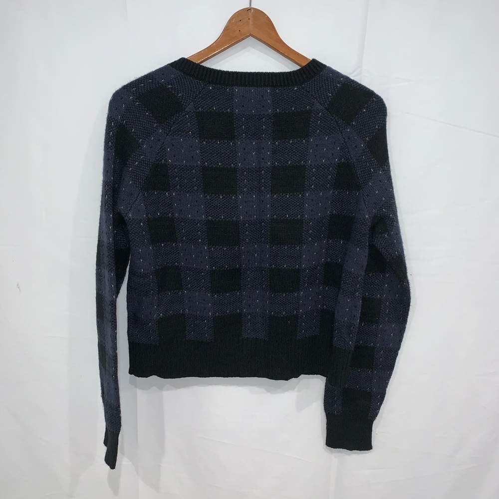 Banana republic plaid metallic cropped sweater - Picture 3 of 4
